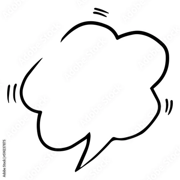 Fototapeta hand drawn speech bubble