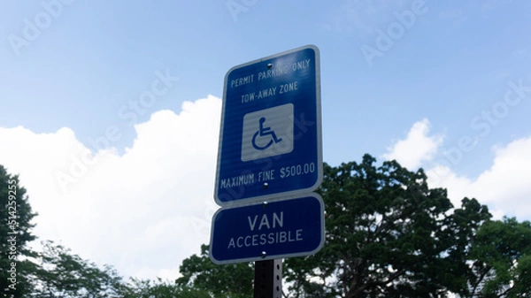 Obraz handicapped permit parking