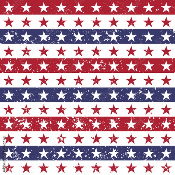 Fototapeta patriotic USA seamless pattern