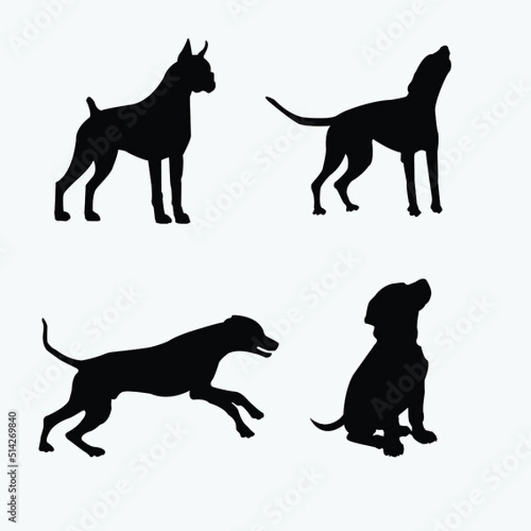 Obraz Dog Silhouette Vector Art and Graphics
