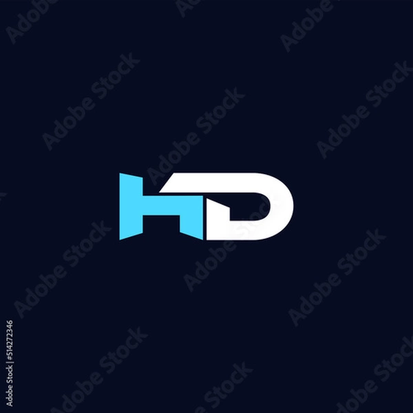 Obraz HD linked Uppercase letter logo Vector File