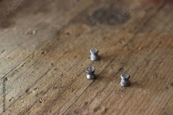 Fototapeta Three pellet shot / lead /munition 