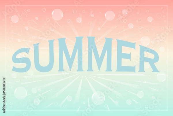 Fototapeta summer background with gradient with bubbles