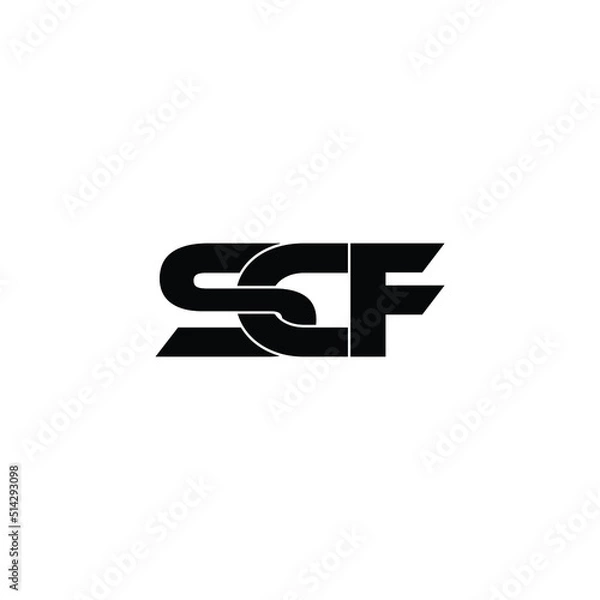 Fototapeta SCF letter monogram logo design vector