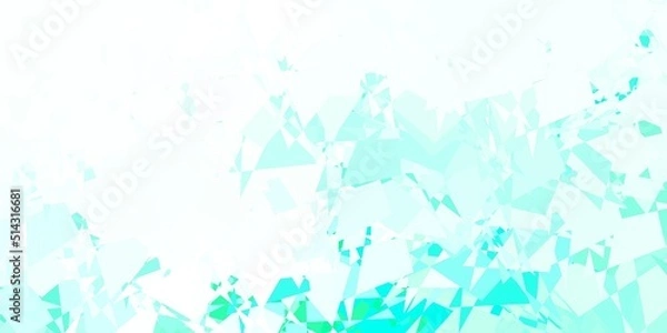 Fototapeta Light green vector background with random forms.