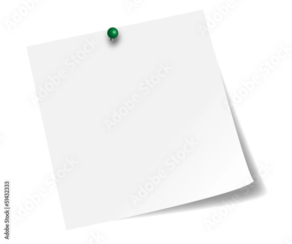 Obraz White stick note paper