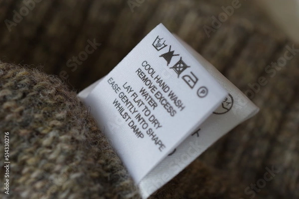 Obraz ウールセーターの洗濯マーク