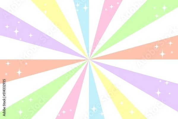 Fototapeta キラキラした集中線の背景イラスト