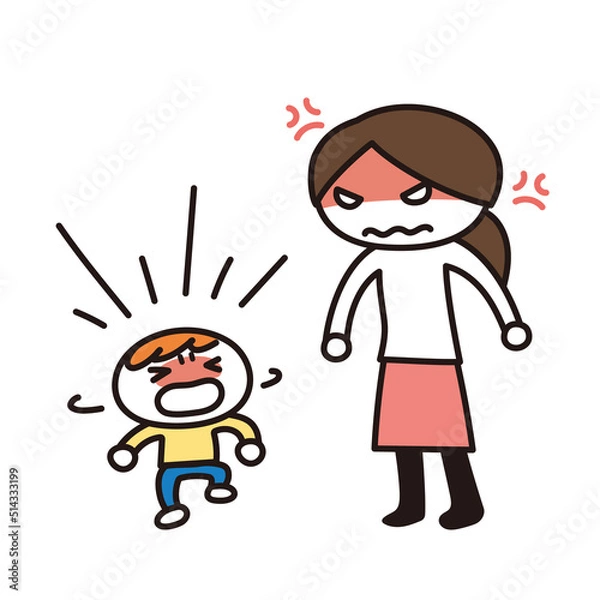 Obraz 子供のしつけに関するイラスト