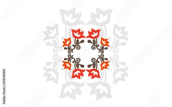 Obraz ウクライナの花柄01