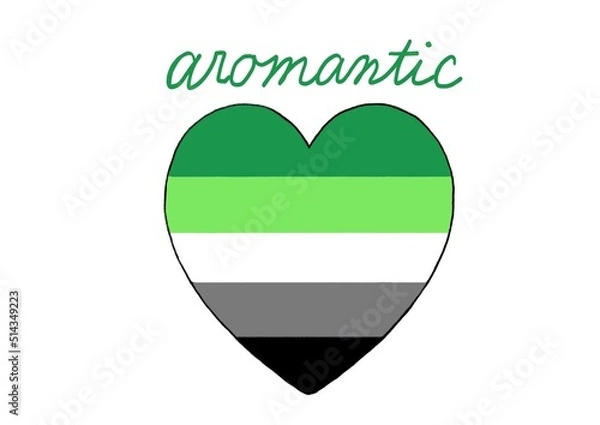 Obraz アロマンティックのシンボルマーク（文字入り)