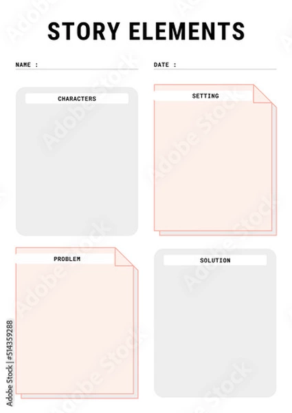 Fototapeta Story Elements