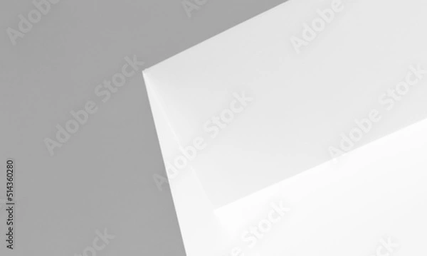Obraz Abstract minimal interior background with white corner