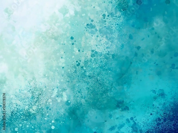 Obraz 幻想的な水色の水彩テクスチャ背景
