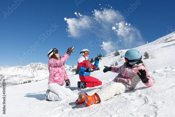Obraz Bataille de boules de neige