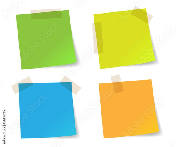 Obraz Colorful stick note papers