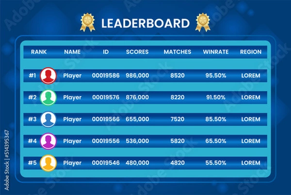 Obraz Abstract Leaderboard Game Vectors Design