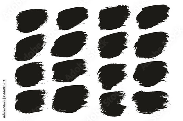 Obraz Round Brush Thick Short Background Artist Brush High Detail Abstract Vector Background Set 
