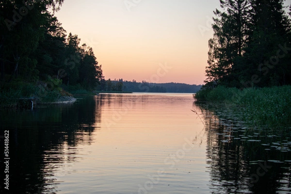 Obraz sunset on the river