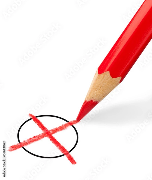 Obraz Rotstift tworzy krzyże