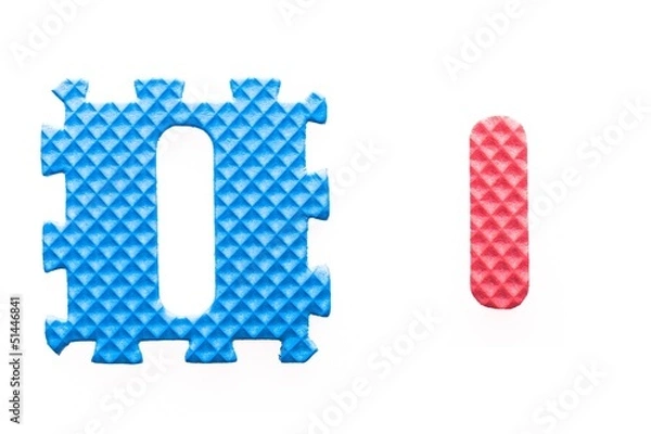 Fototapeta Colored letters I alphabet for children