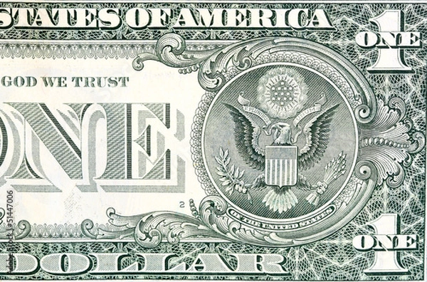 Fototapeta one dollar bill