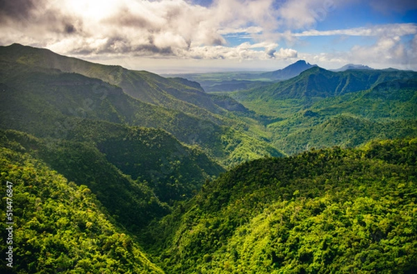 Fototapeta View on Black River Gorge National Park near Chamarel, Mauritius