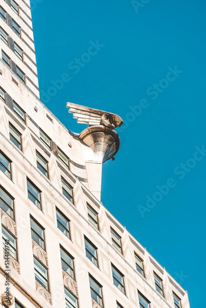 Fototapeta nyc, new york, ny, manhattan, building, architecture, skyscraper, city, urban, buildings, business, blue, skyline