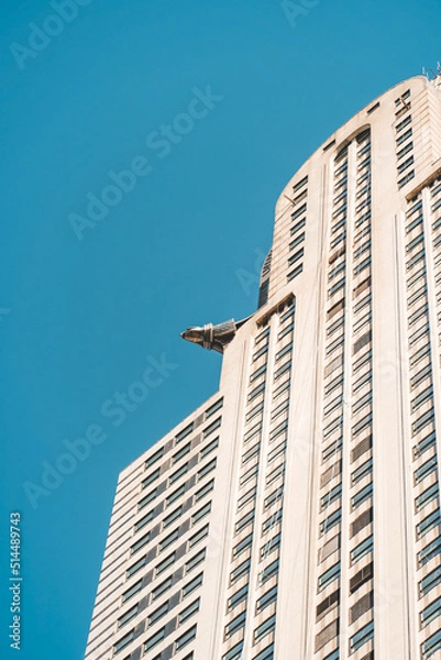 Fototapeta nyc, new york, ny, manhattan, building, architecture, skyscraper, city, urban, buildings, business, blue, skyline