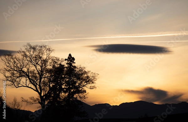 Obraz sunset over the lake