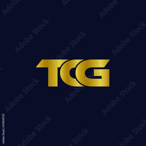 Obraz TCG linked Uppercase letter logo Vector File