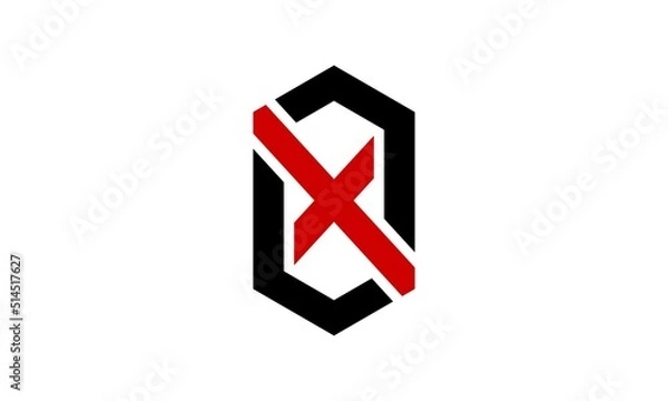 Obraz XO letter logo monogram