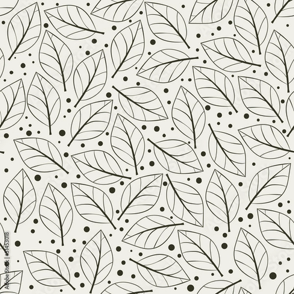 Fototapeta stylish seamless leaves