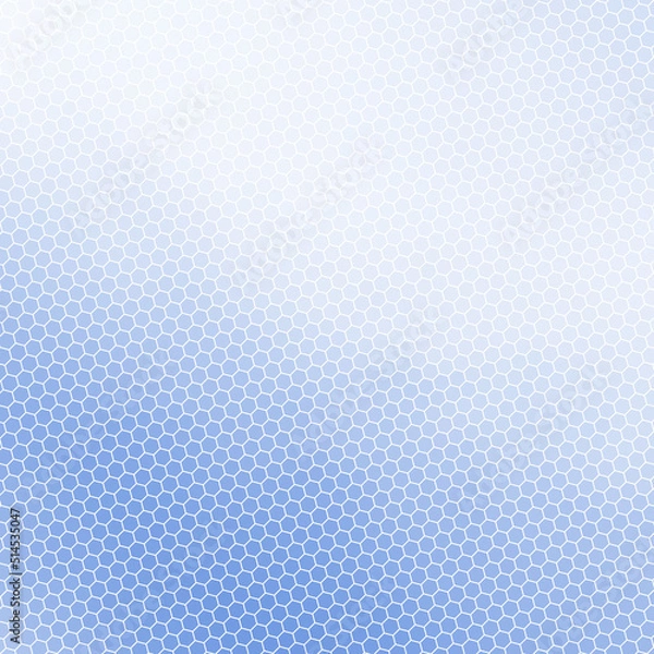 Fototapeta Abstract Modern Background with Retro Hexagon Halftone and Blue Gradient Color