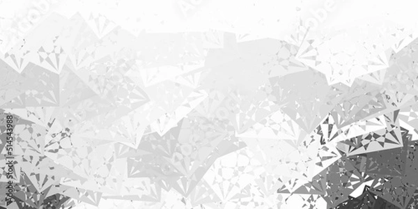 Fototapeta Light Gray vector pattern with polygonal shapes.