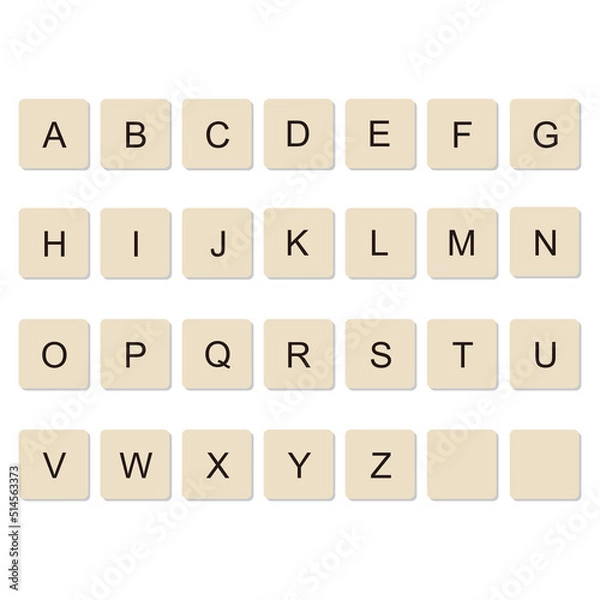 Obraz Alphabet vector symbol on white background