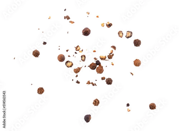 Obraz Ground black pepper isolated on a white background top view