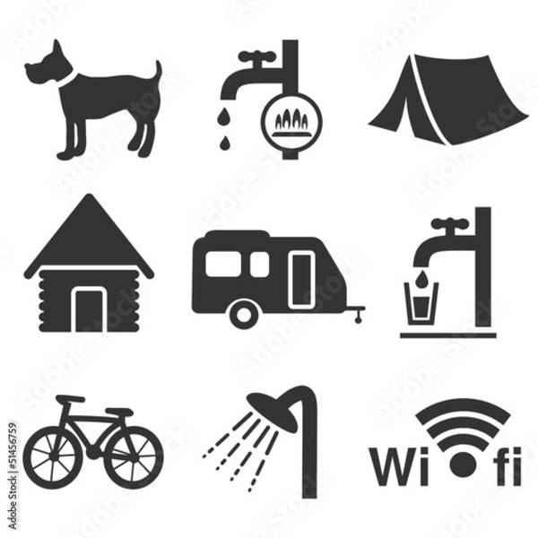 Obraz vector camping icons - set 1