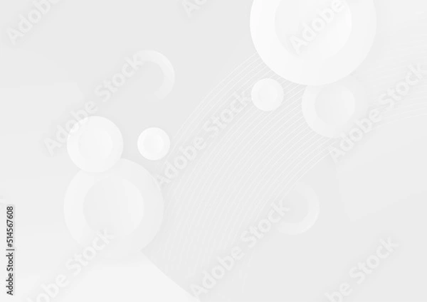 Fototapeta Minimal geometric white light background abstract design. Vector illustration abstract graphic design banner pattern background template.