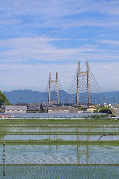 Obraz 青空と天建寺橋
