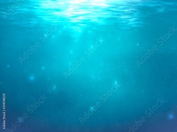 Fototapeta エメラルドグリーンの水中　背景素材