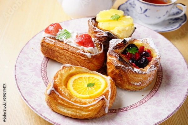 Fototapeta フルーツディニッシュ