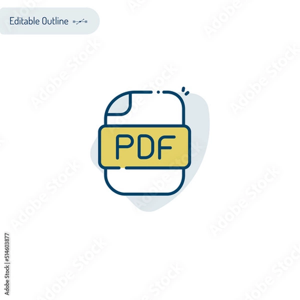 Obraz PDF document, Document icon, notepad, Writing, File icon, office application, FAQ document, Editable stroke