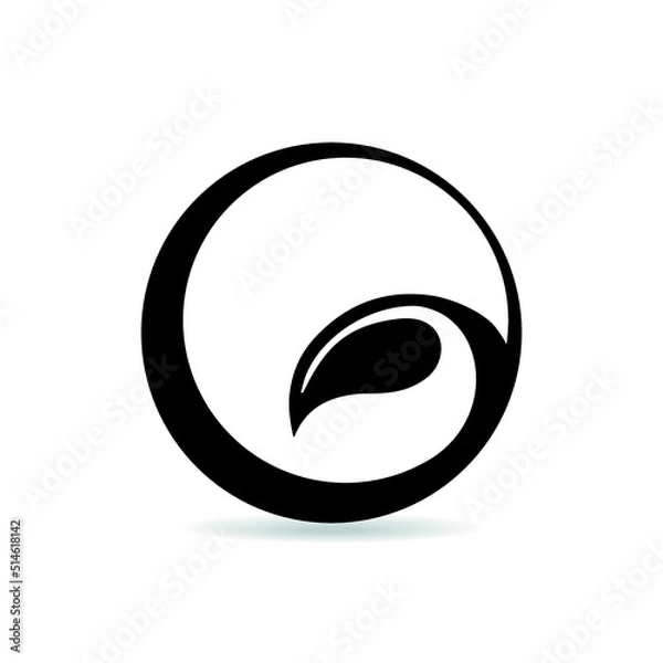 Obraz Abstract letter O in eco style.