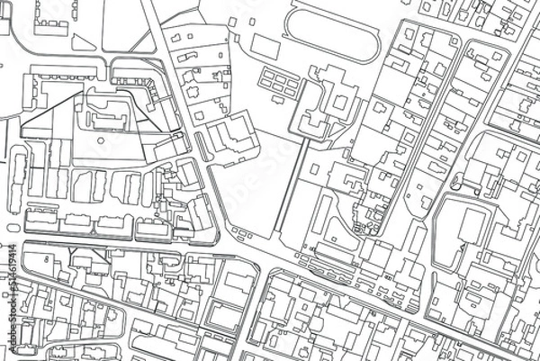 Obraz Vintage map background. Urban city top view. Vector Illustration.