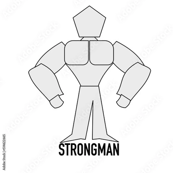 Obraz Strong man vector art design