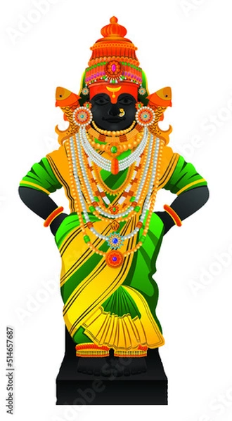 Obraz Rukmini God Vector art illustration