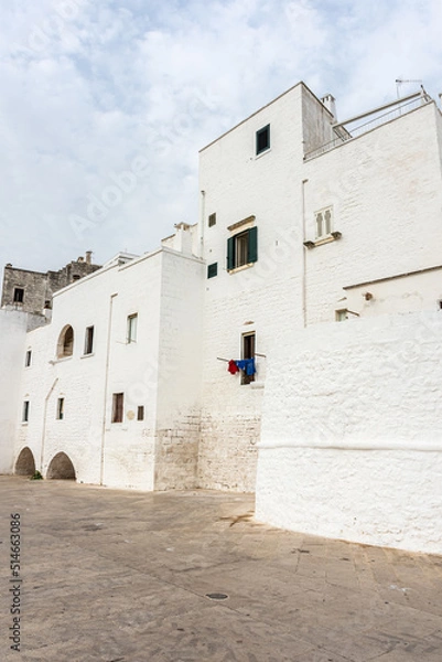 Fototapeta View of the white town of Ostuni in Apulia Italy