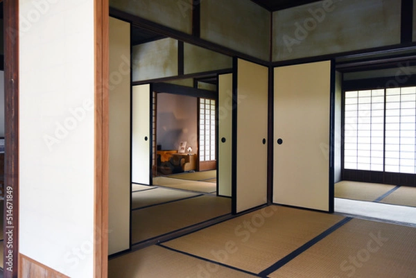 Fototapeta 岩倉具視幽棲旧宅　附属屋室内　京都市左京区岩倉