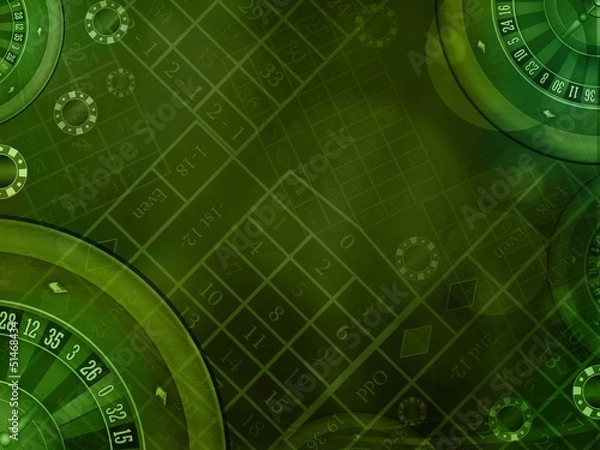 Obraz kasyno zielone tło
